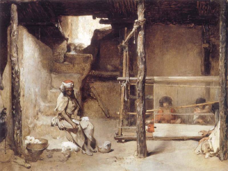 Weavers at Bou-Saada, Gustave Guillaumet